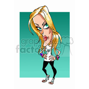 celebrity famous cartoon editorial-only people funny caricature avril+lavigne