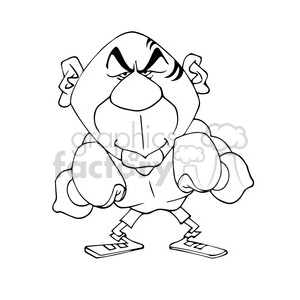 mike tyson black white clipart. Royalty-free image # 392997