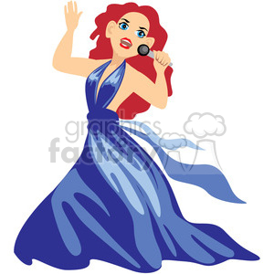 female singer singing clipart. Royalty-free image # 393617
