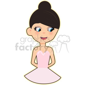 Ballerina cartoon character vector image clipart. Commercial use image # 394875