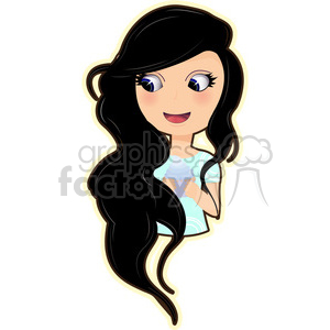 Cupcake Girl cartoon character vector image clipart. Royalty-free icon # 394975
