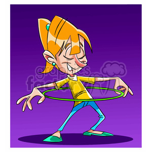 cartoon funny silly comics character mascot mascots hula hoop girl kid child dance dancing