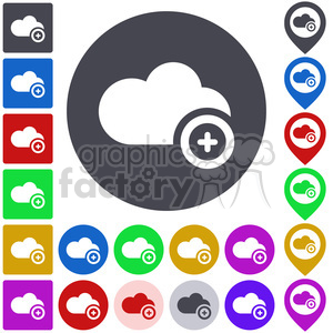 cloud add icon pack clipart. Commercial use icon # 397305
