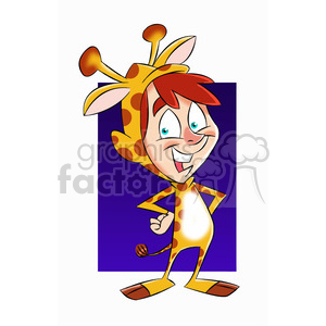 guss the cartoon character dressed as a giraffe clipart. Royalty-free image # 397549