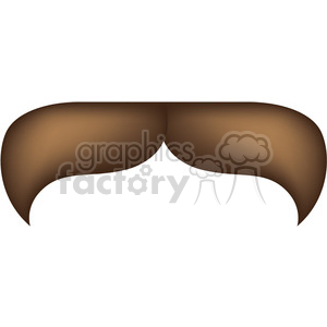 brown mustache 5 clipart.