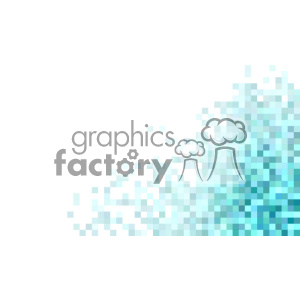 vector business card template ocean blue pixel geometric corner design clipart.