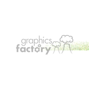 vector green small pixels half banner white background clipart.