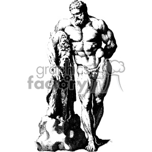 vintage retro illustration black+white anatomy body art human statue model