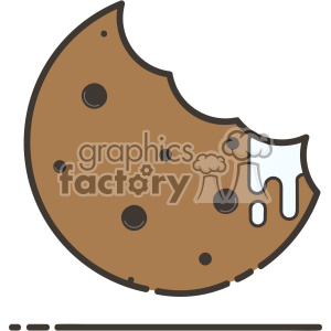 Cookie flat vector icon design clipart.
