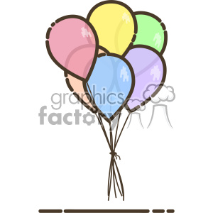 Balloons flat vector icon design clipart. Royalty-free image # 403203