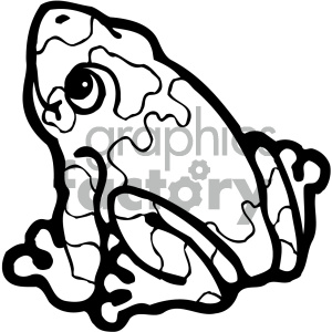 cartoon clipart tree frog 002 bw clipart. Commercial use image # 404987