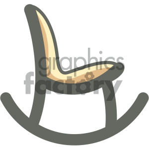 rocking chair furniture icon clipart.