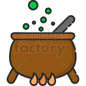 potion cauldron vector icon clipart.