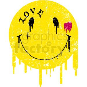 smile smilie smiley smiley+face dripping melting rg love distressed