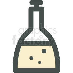 bottle of alcohol vector icon clipart.