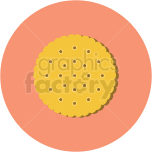cracker vector flat icon clipart with circle background .