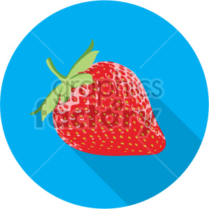 strawberry on blue background flat icon clip art clipart. Commercial use icon # 407134