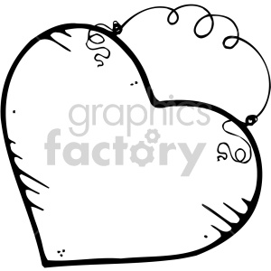heart art black white clipart. Commercial use image # 407527