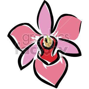pink flower clipart. Commercial use image # 151181
