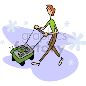 man cutting the grass clipart. Commercial use image # 155206