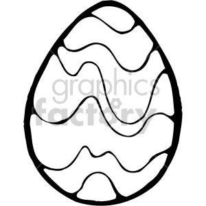 easter egg 007 bw clipart. Commercial use image # 407865