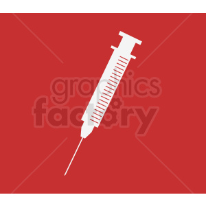 syringe vector on red background clipart.