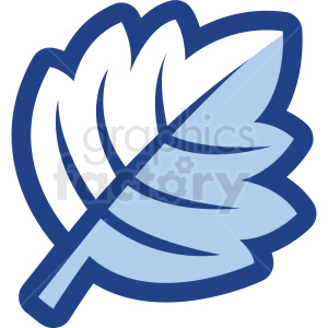 large leaf vector icon no background clipart.
