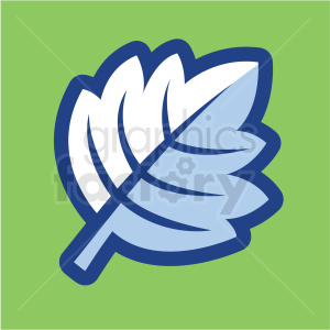 large leaf vector icon on green background clipart.