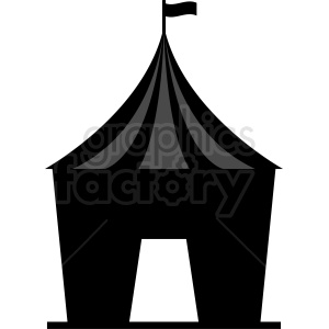 black and gray circus tent vector clipart.