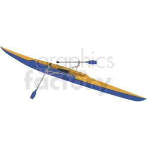 kayak long distance vector clipart clipart. Commercial use image # 410598