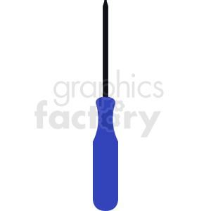blue handled screwdriver vector clipart.