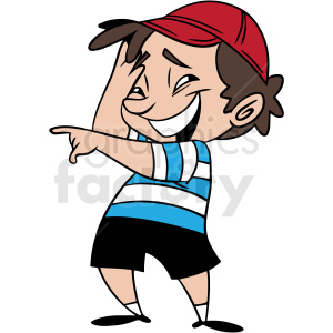 kid laughing vector clipart .