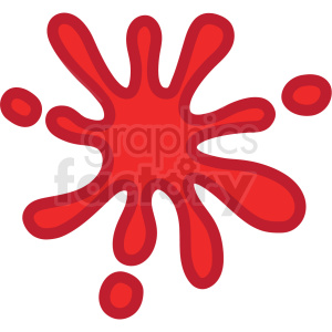 red paint splatter vector clipart clipart. Commercial use image # 413280