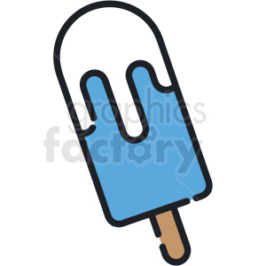 blue ice cream vector clipart