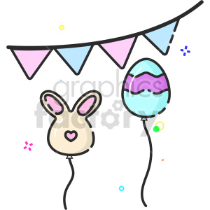 easter balloons vector clipart icon clipart. Commercial use image # 414745