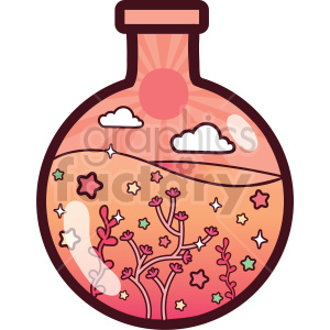 bottle sunset vector clipart clipart. Royalty-free image # 414856