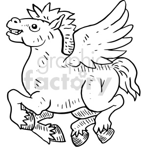 pegasus vector graphic clipart. Commercial use image # 415129