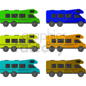 camper vector graphic bundle clipart. Royalty-free image # 417008