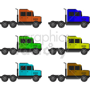 semi rigs isometric vector graphic bundle clipart. Royalty-free image # 417009