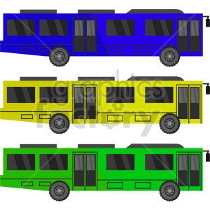 bus vector graphic bundle clipart.