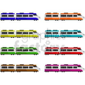 streetcars isometric vector graphic bundle clipart.