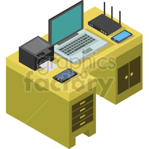 desk isometric vector clipart clipart. Royalty-free image # 417129