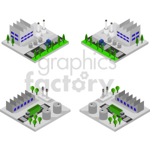 isometric factory bundle vector clipart clipart. Commercial use image # 417253