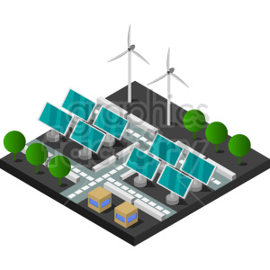 renewable energy isometric vector clipart clipart. Commercial use image # 417343