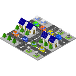 neighborhood isometric vector clipart clipart. Royalty-free image # 417346