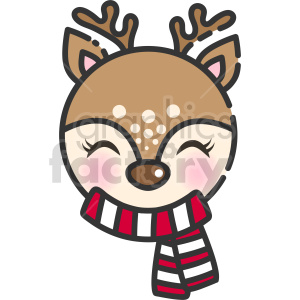 Christmas reindeer cartoon clipart