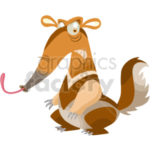 cartoon anteater vector clipart