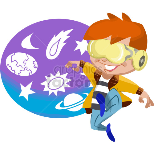 cartoon metaverse VR dude clipart clipart. Royalty-free image # 417840