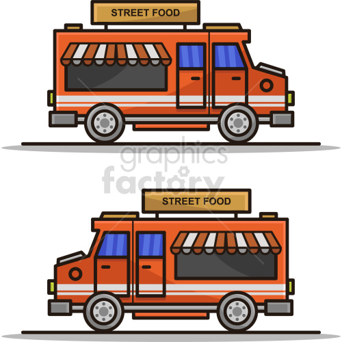 food truck vector graphic set clipart. Commercial use image # 417951