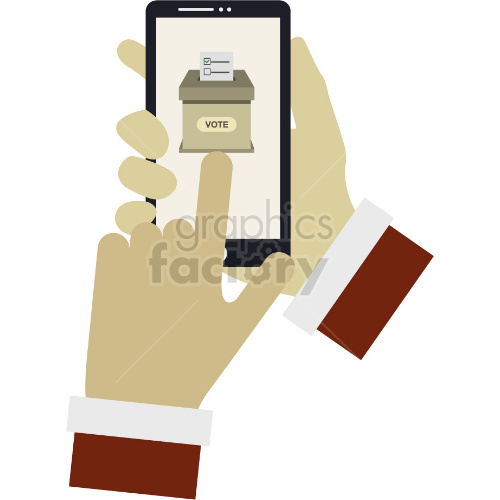 vote on mobile vector graphic clipart.